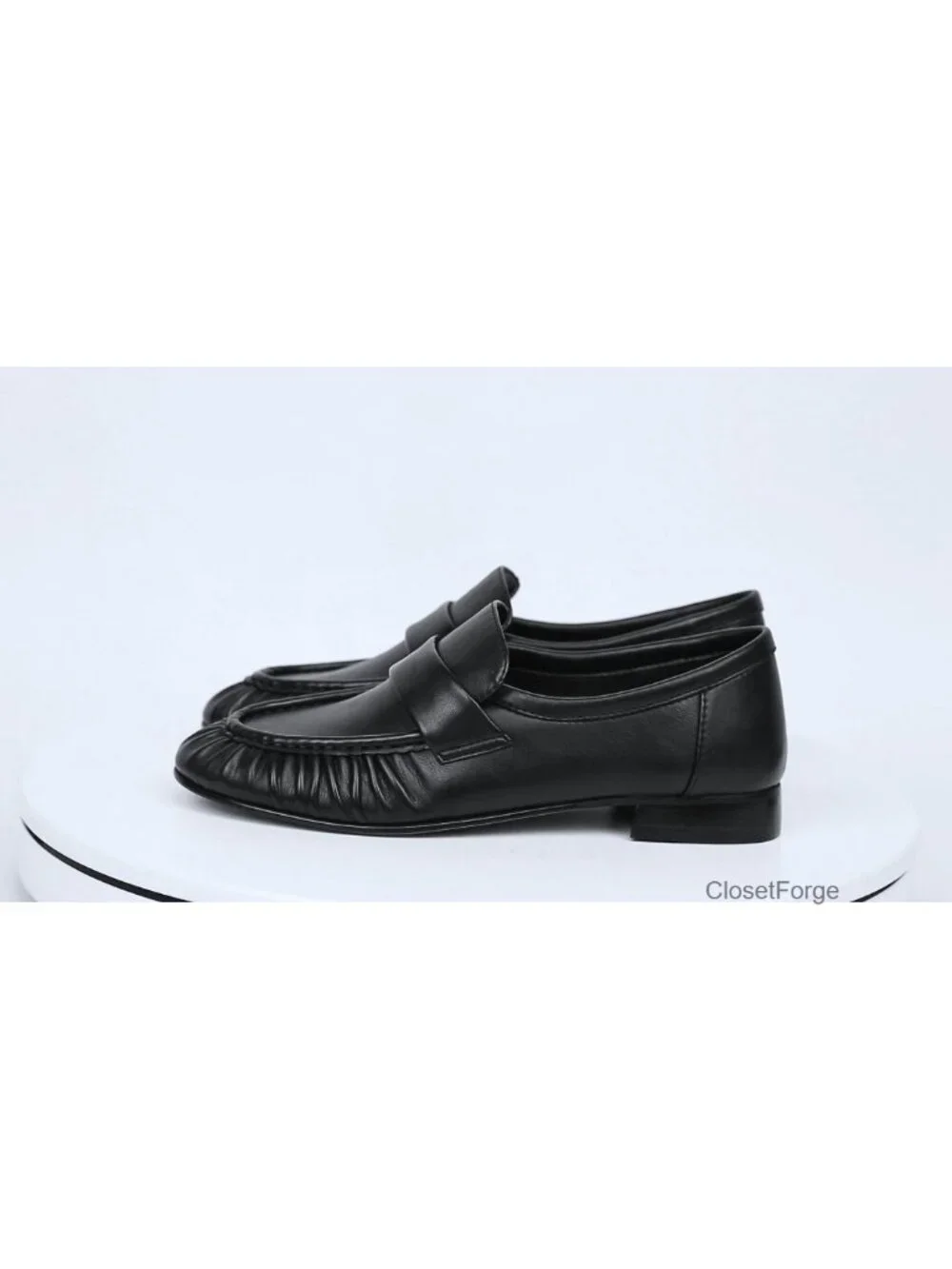 Women's Chunky Heel Penny Loafers Slip On Dressy Work Flats